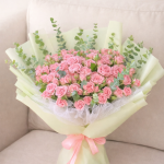 this is a pink baby rose bouquets from zamarqa.com flower shop in doha qatar.